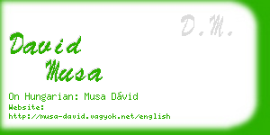 david musa business card